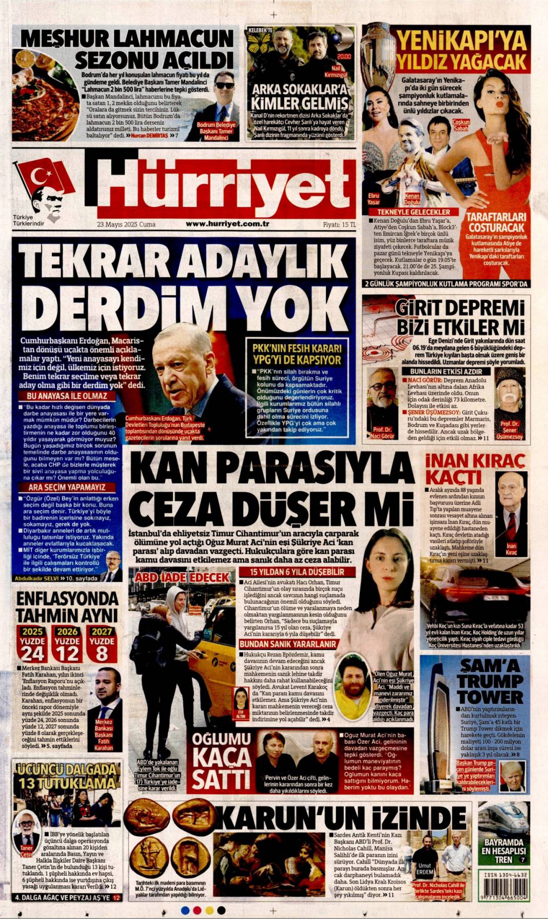 Rüşvet çarkının faturası halka kesildi: 23 Mayıs 2025 Cuma gazete manşetleri 2