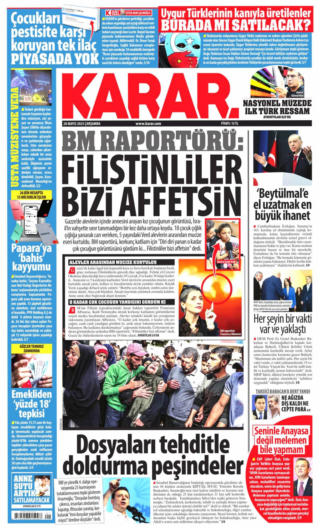 Darbe anayasasından mutlaka kurtulacağız: 28 Mayıs 2025 Çarşamba, gazete manşetleri... 9