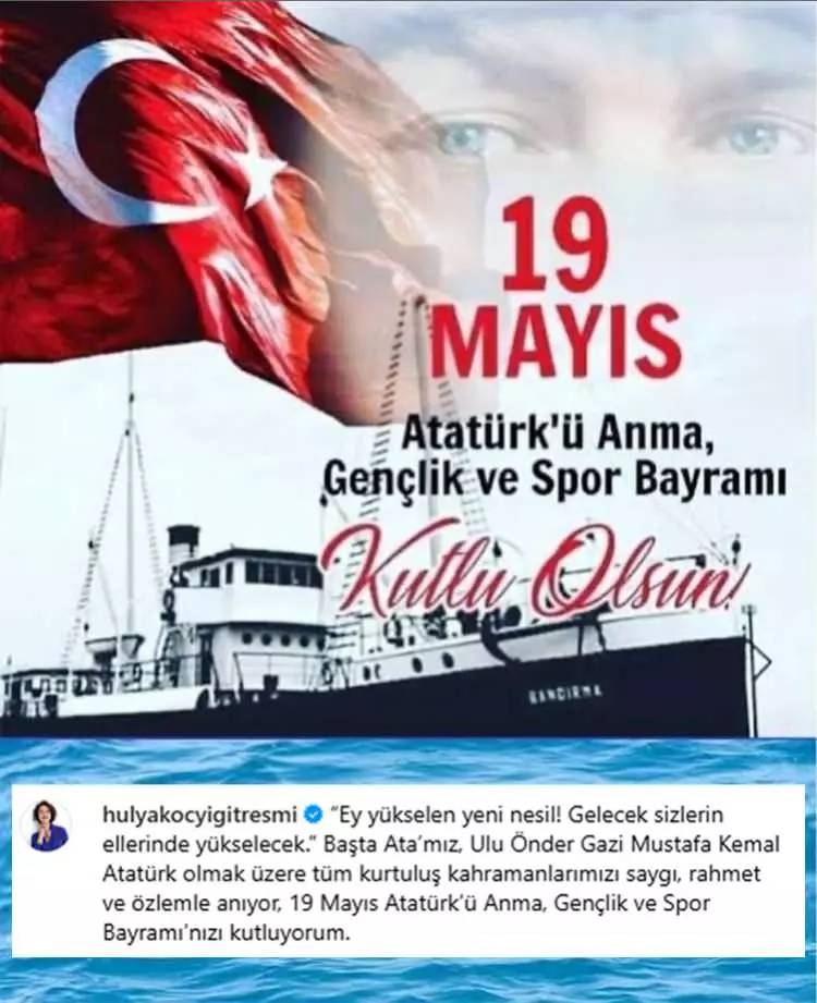 19 Mayıs Atatürk'ü anma Gençlik ve Spor Bayramı coşku ile kutlanıyor: Ünlü isimlerden 19 Mayıs Bayramı paylaşımları 1