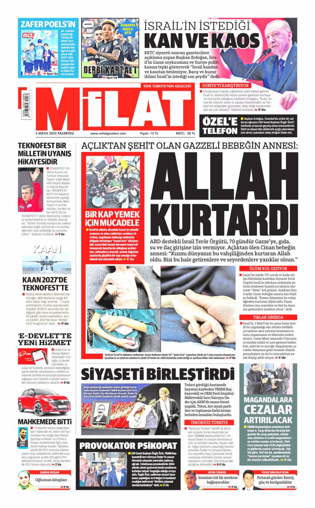 Siyasete saldırı: 5 Mayıs 2025 Pazartesi güncel gazete manşetleri 10