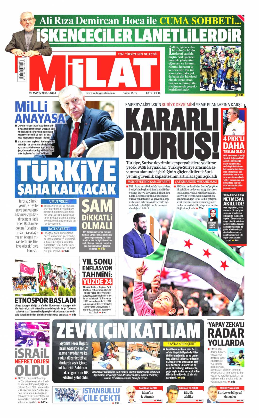 Rüşvet çarkının faturası halka kesildi: 23 Mayıs 2025 Cuma gazete manşetleri 11