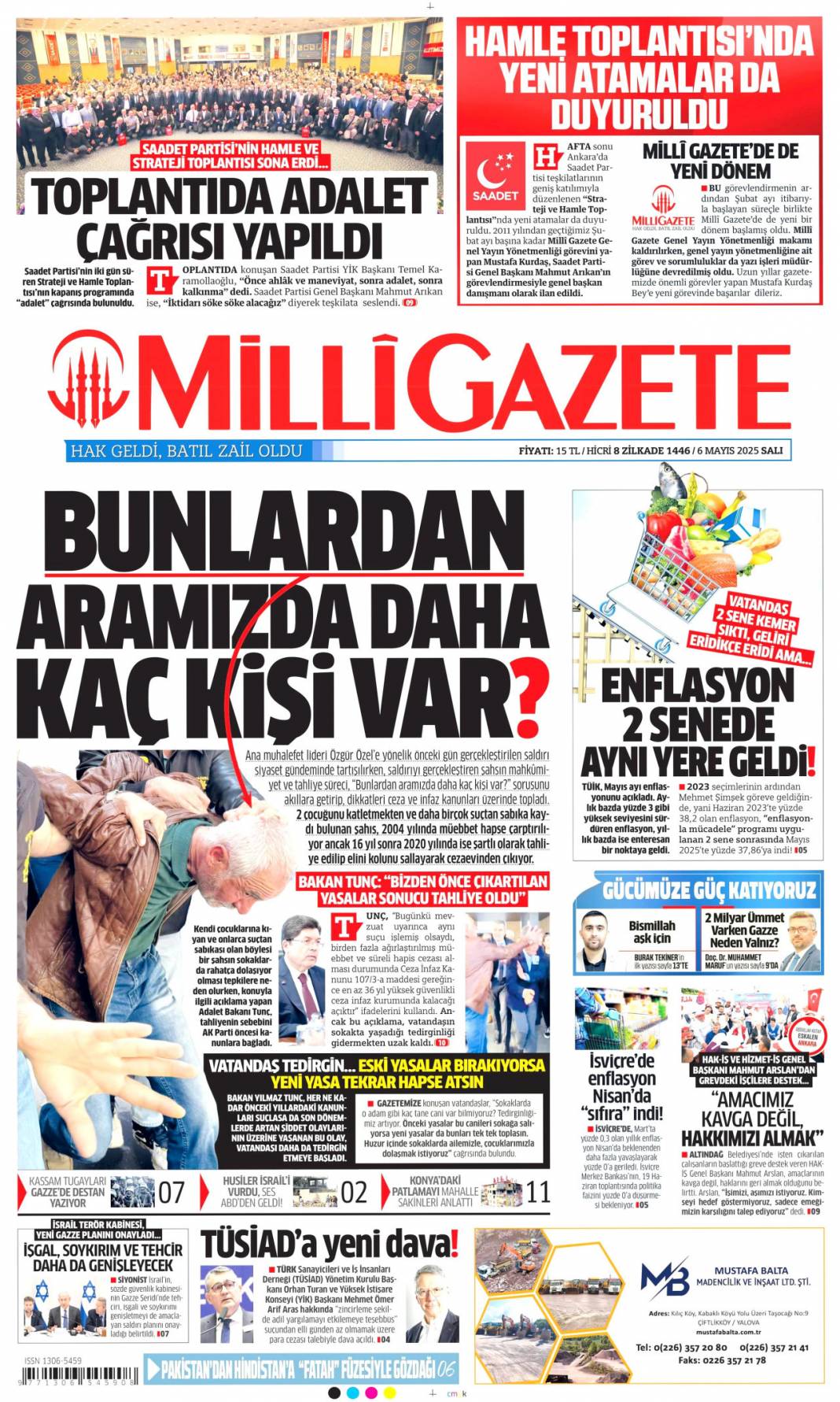 Mossad'ın bombalı tuzağına MİT darbesi! 6 Mayıs 2025 Salı gazete manşetleri 14