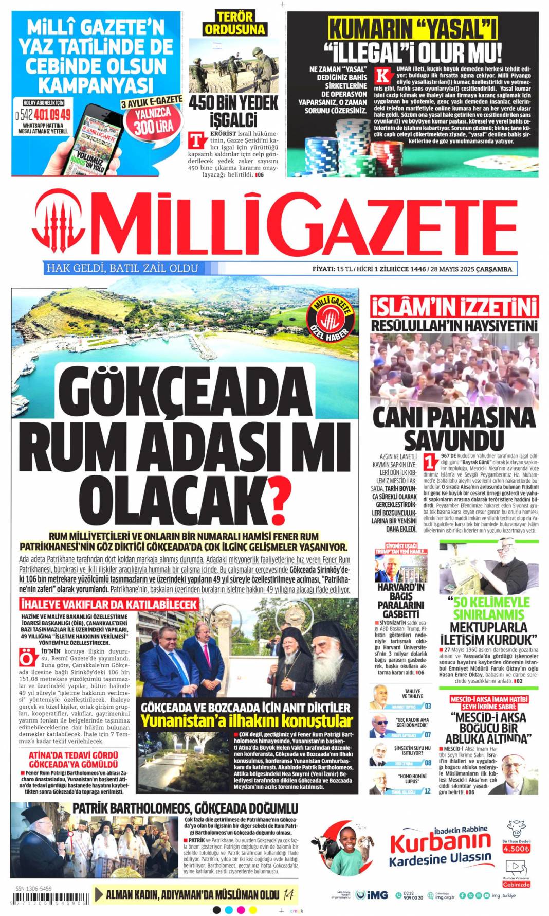 Darbe anayasasından mutlaka kurtulacağız: 28 Mayıs 2025 Çarşamba, gazete manşetleri... 10