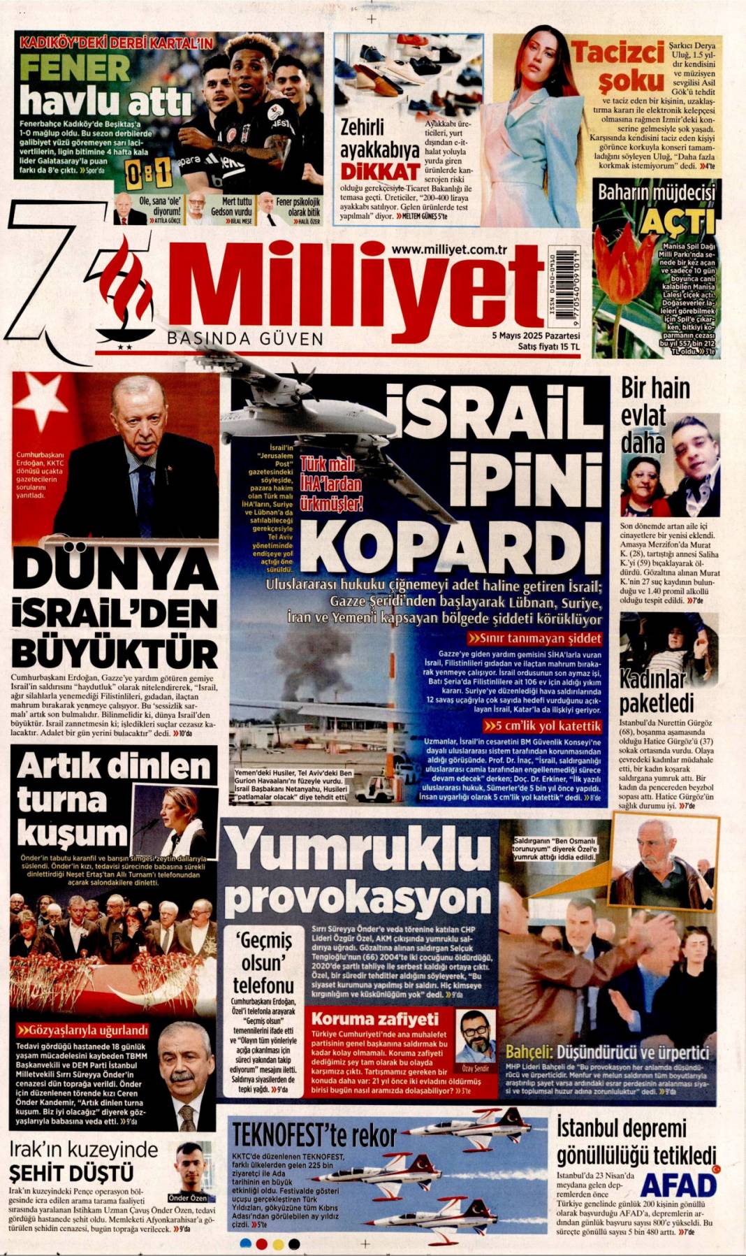 Siyasete saldırı: 5 Mayıs 2025 Pazartesi güncel gazete manşetleri 3