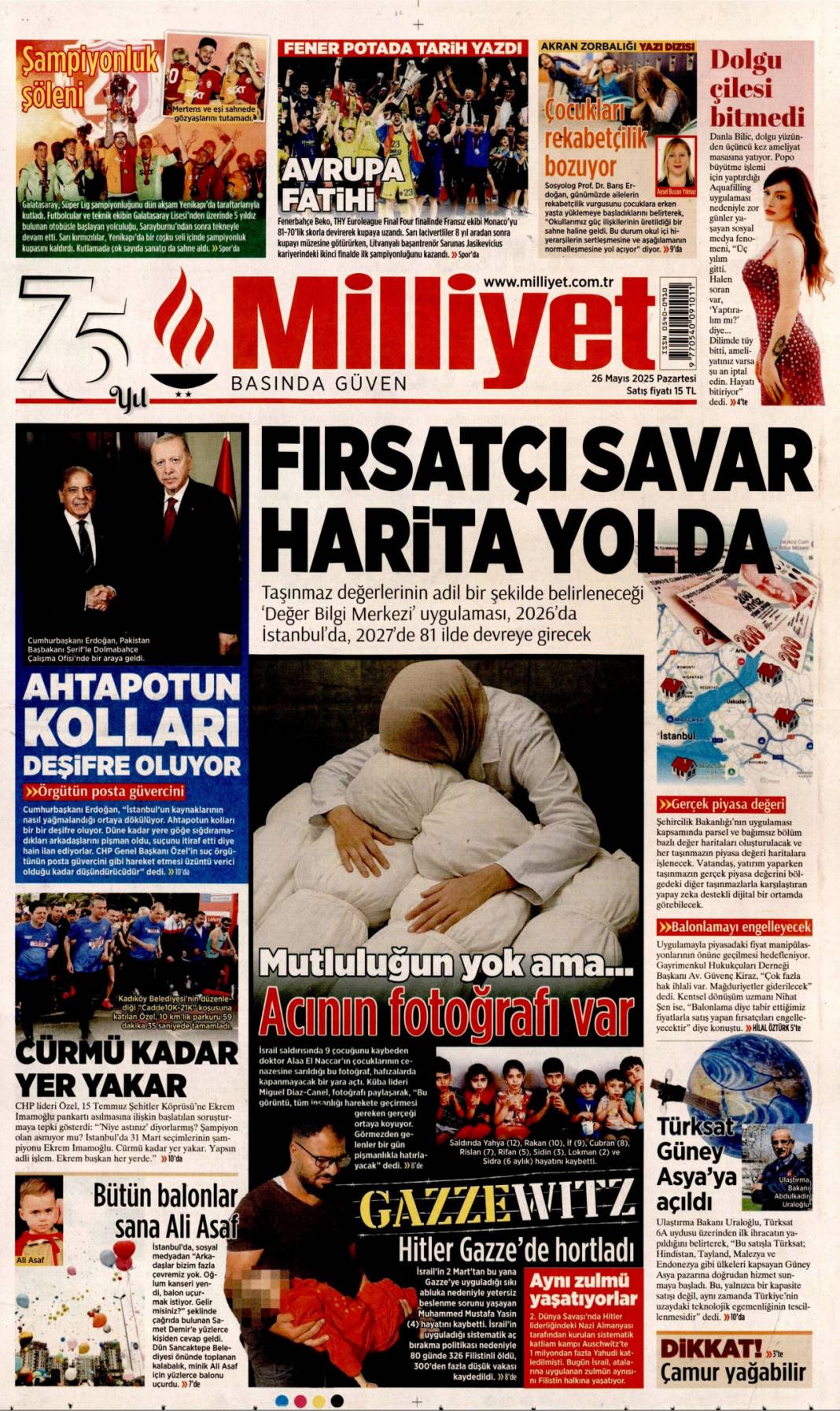 Savcıya Papalı Ağacalı tehdit: 26 Mayıs 2025 Pazartesi, güncel gazete manşetleri 3