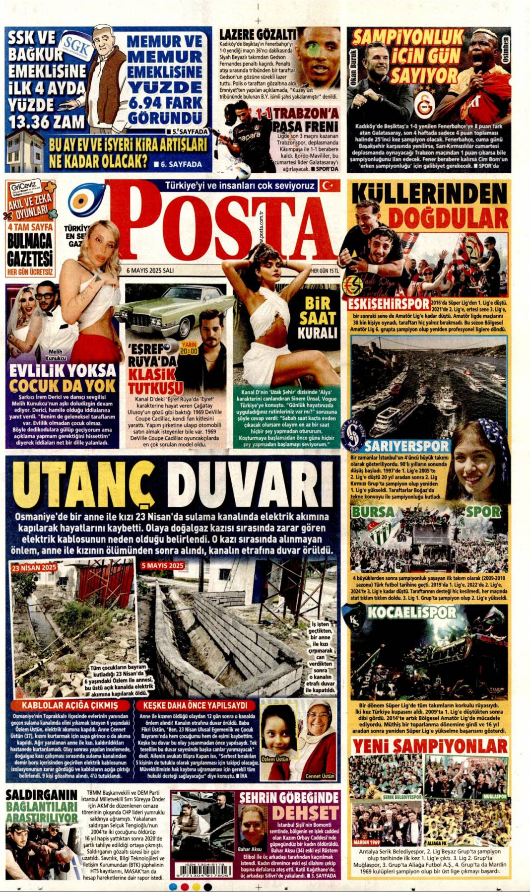Mossad'ın bombalı tuzağına MİT darbesi! 6 Mayıs 2025 Salı gazete manşetleri 7
