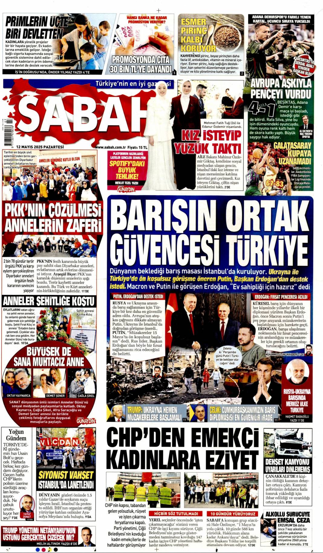 Acil çıkış İstanbul: 12 Mayıs 2025 Pazartesi gazete manşetleri 3