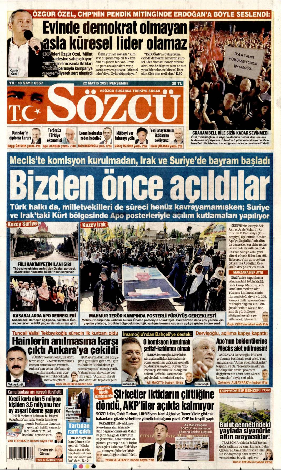 Gazze cehennemi yaşıyor: 22 mayıs 2025 Perşembe, gazete manşetleri 6