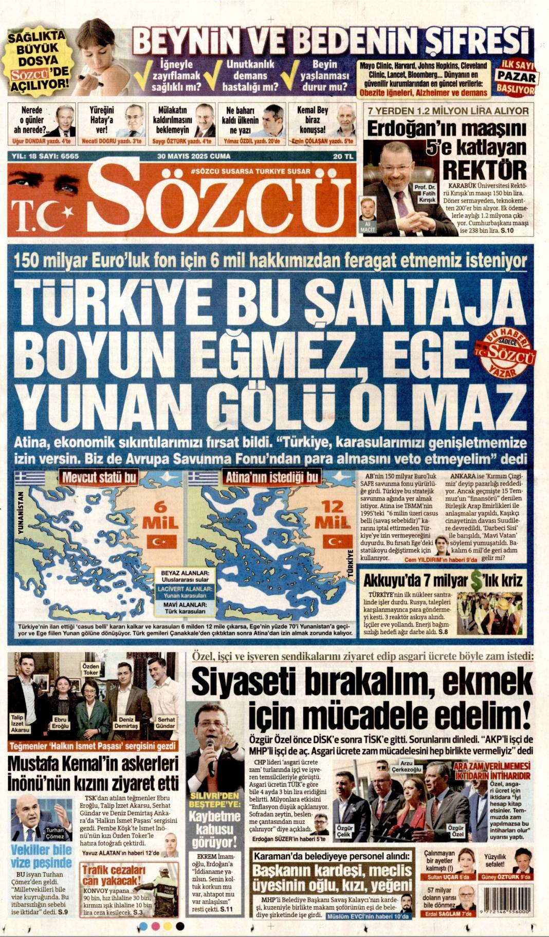 Fetih ruhu lafla değil eserlerle yaşıyor: 30 Mayıs 2025 Cuma gazete manşetleri 6