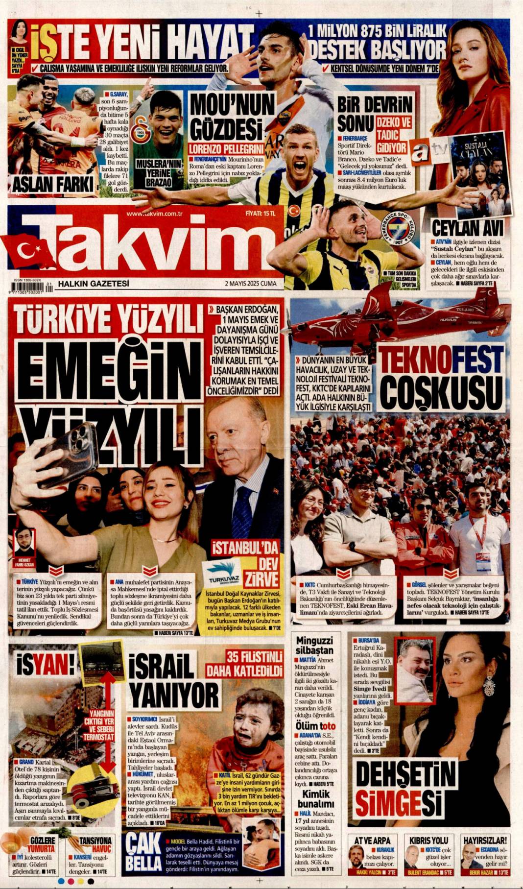 Alın terinin ve emeğin yüzyılı: 02 Mayıs 2025 Cuma gazete manşetleri 10