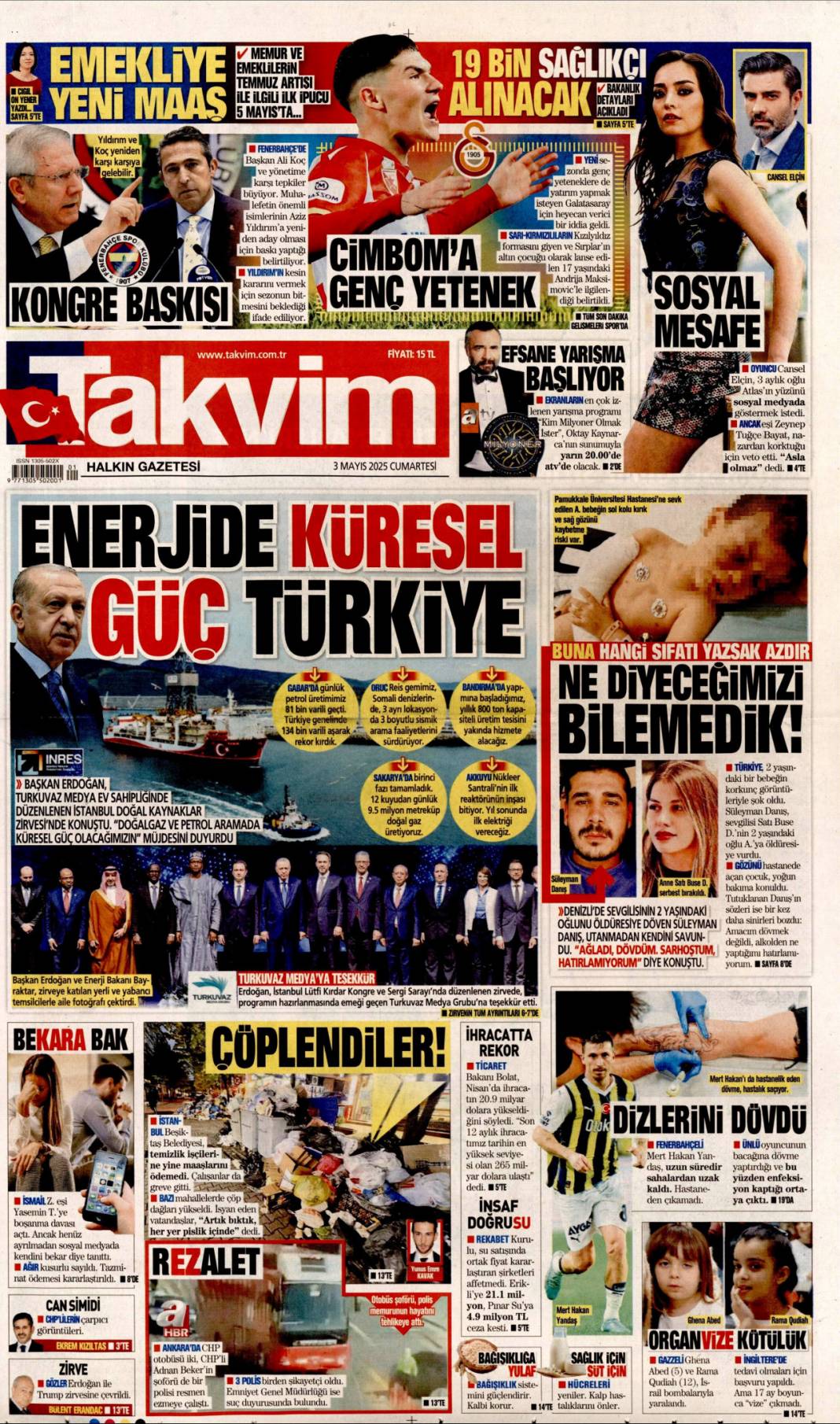 Enerjide şeytanın bacağını kırdık: 3 Mayıs 2025 Cumartesi gazete manşetleri 7