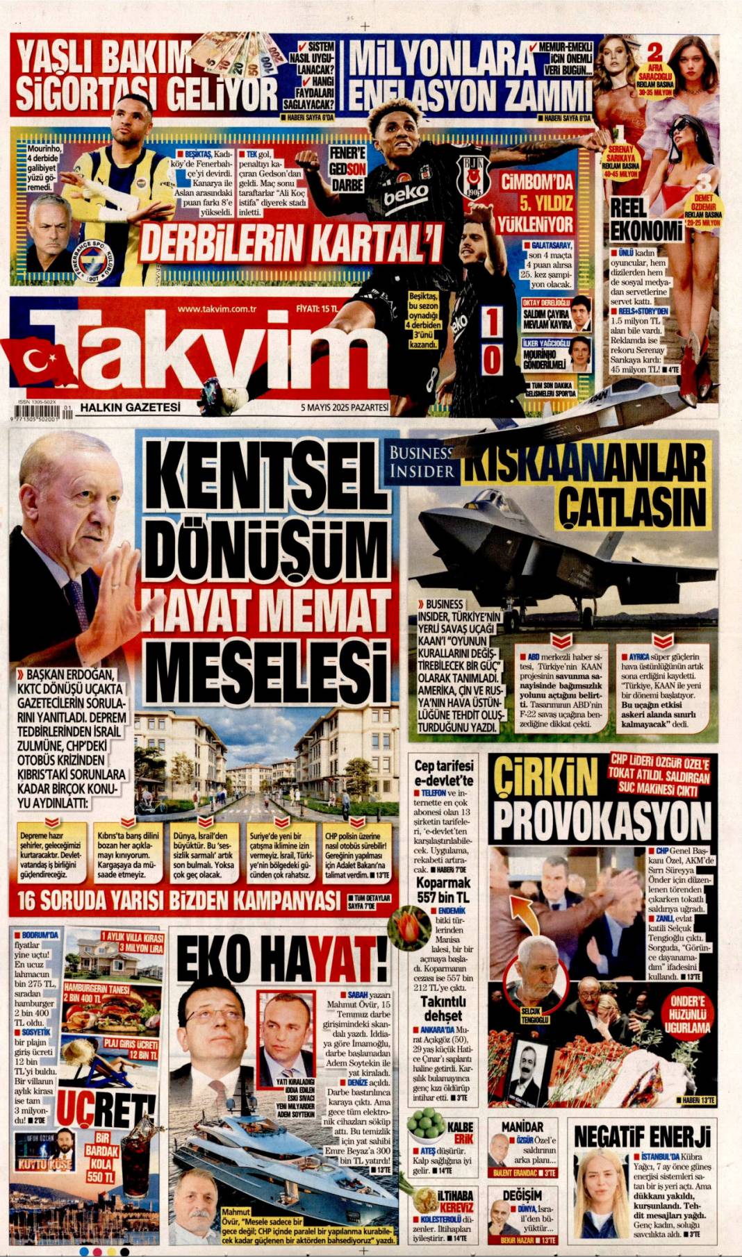Siyasete saldırı: 5 Mayıs 2025 Pazartesi güncel gazete manşetleri 12