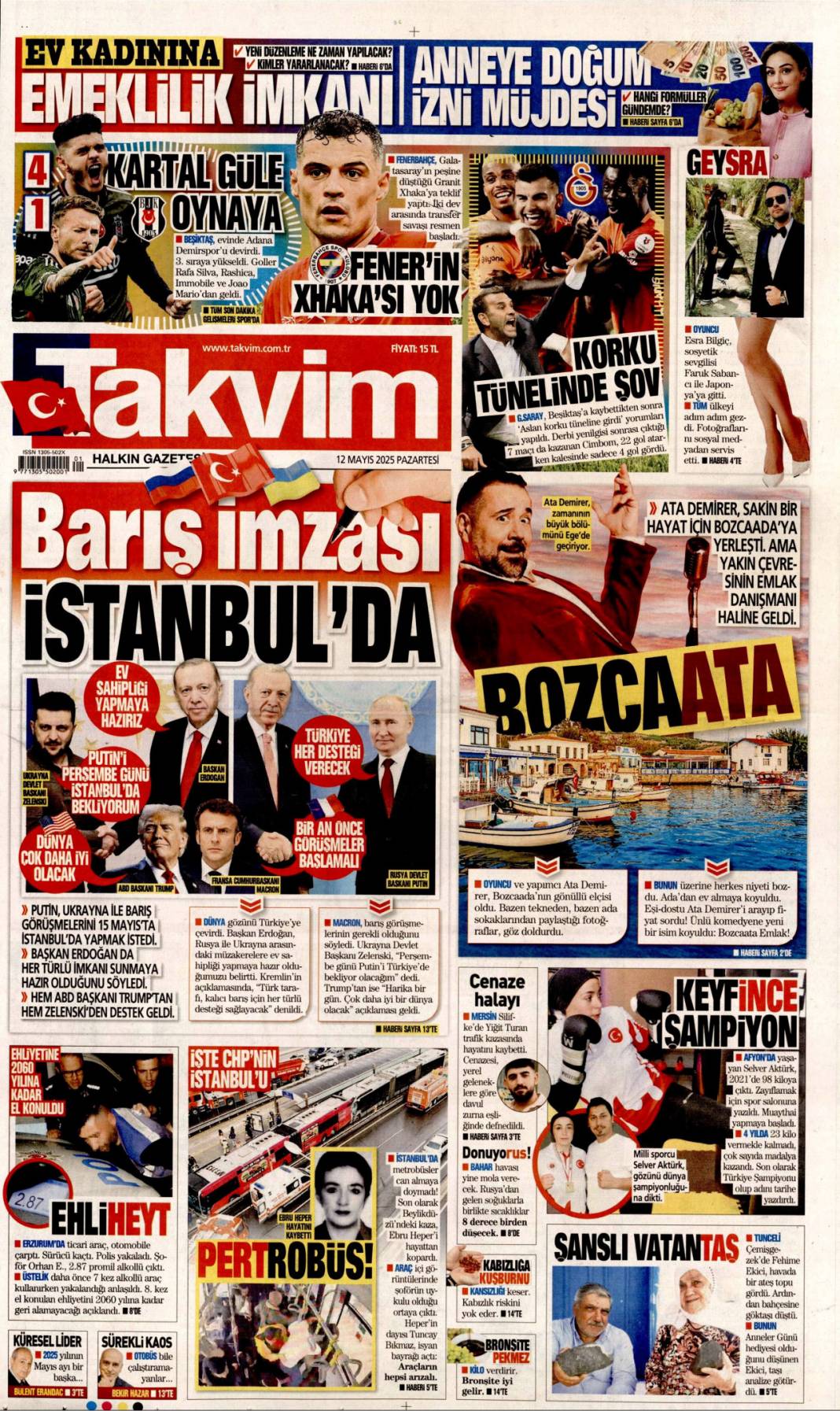 Acil çıkış İstanbul: 12 Mayıs 2025 Pazartesi gazete manşetleri 13