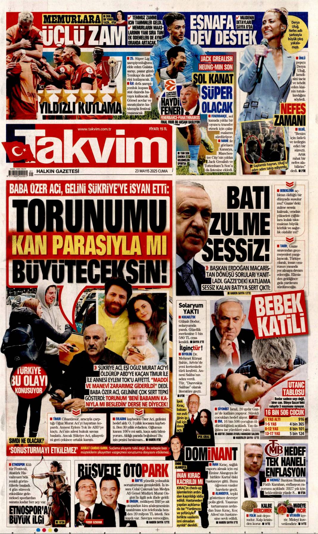 Rüşvet çarkının faturası halka kesildi: 23 Mayıs 2025 Cuma gazete manşetleri 9