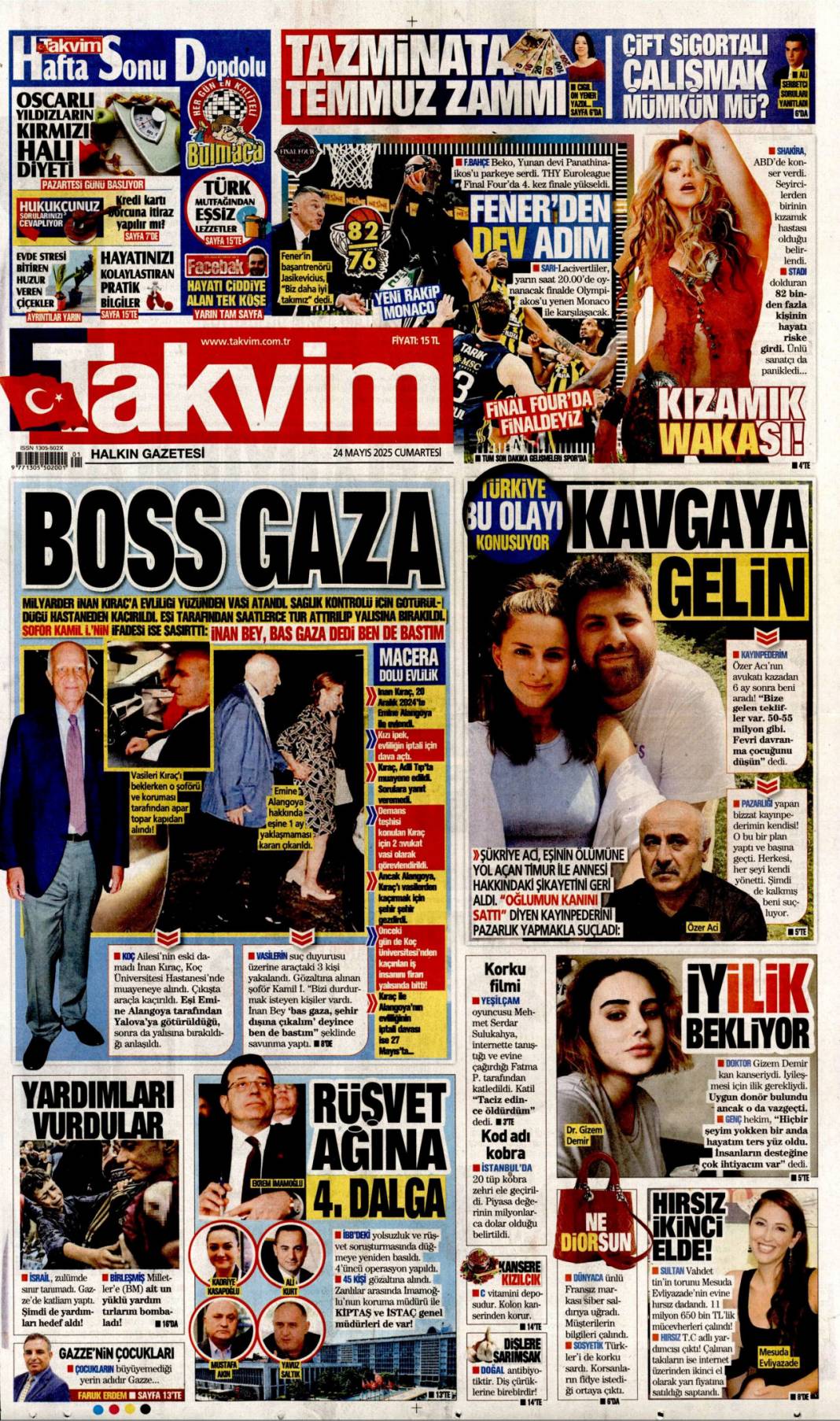 TSK'da Fetö sızıntısına büyük darbe: 24 Mayıs 2025 Cumartesi gazete manşetleri 9