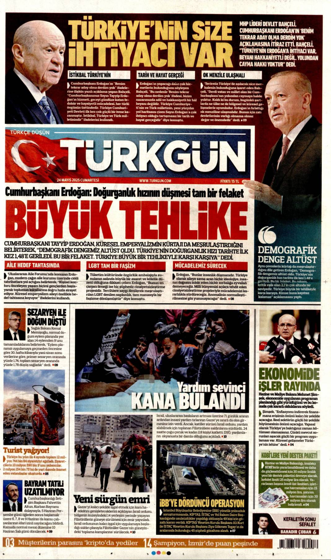 TSK'da Fetö sızıntısına büyük darbe: 24 Mayıs 2025 Cumartesi gazete manşetleri 12