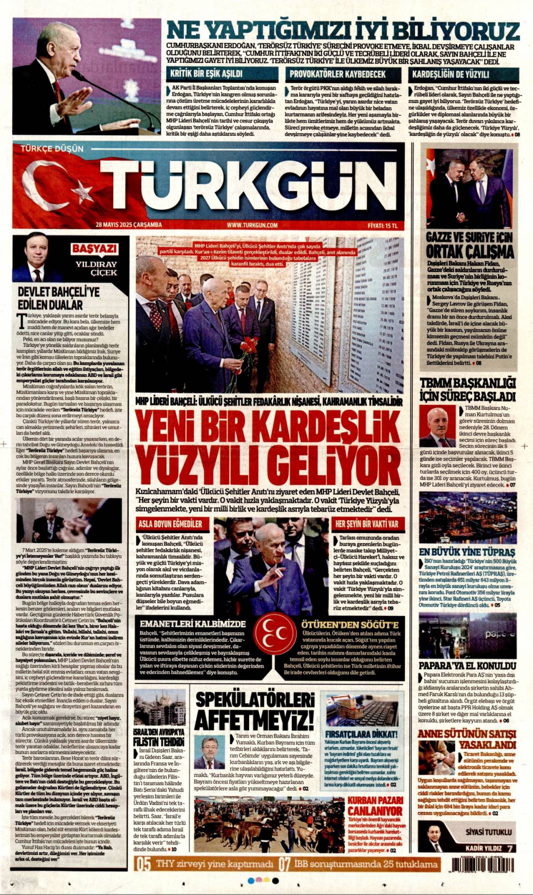 Darbe anayasasından mutlaka kurtulacağız: 28 Mayıs 2025 Çarşamba, gazete manşetleri... 13