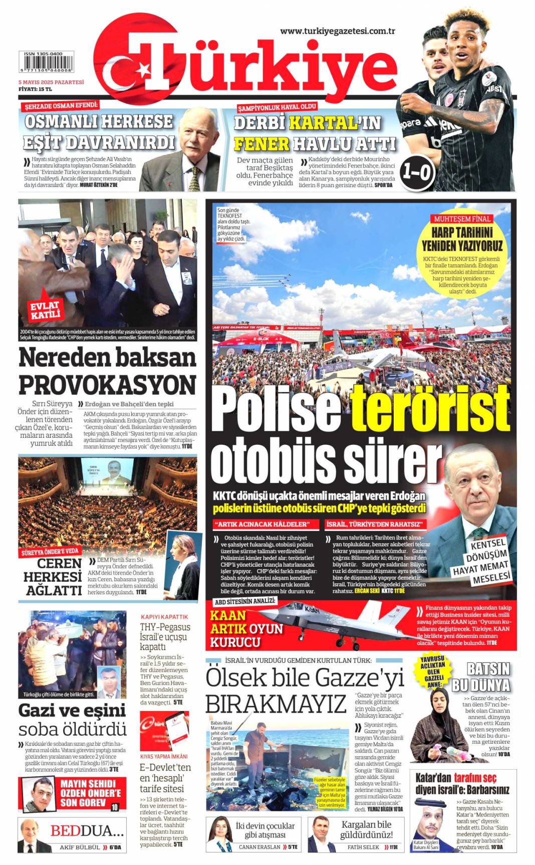 Siyasete saldırı: 5 Mayıs 2025 Pazartesi güncel gazete manşetleri 5