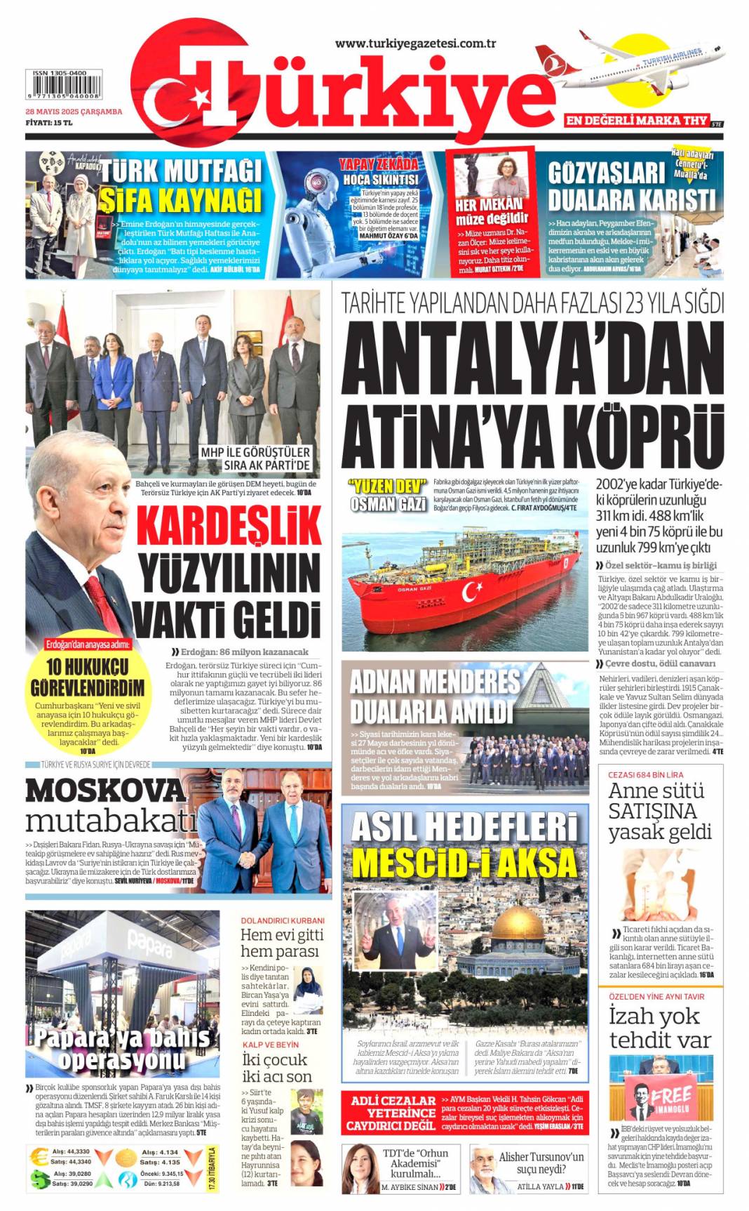 Darbe anayasasından mutlaka kurtulacağız: 28 Mayıs 2025 Çarşamba, gazete manşetleri... 5