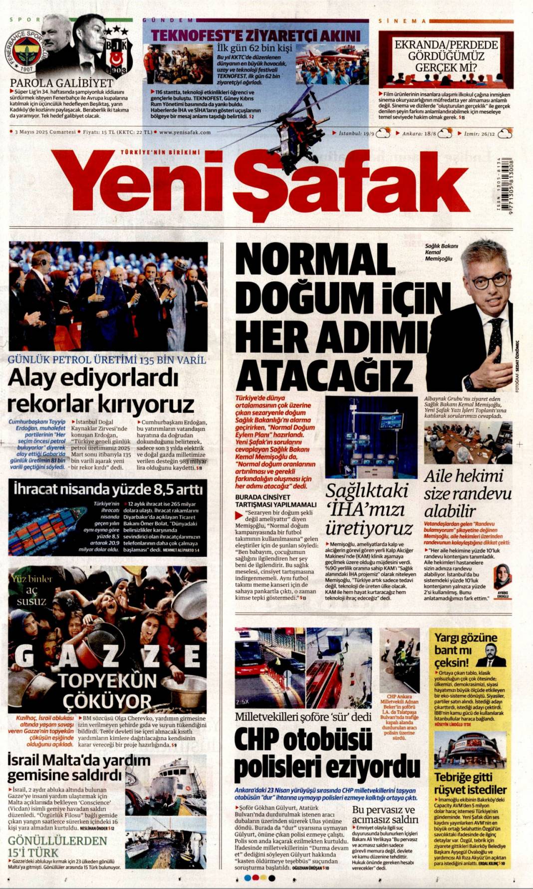 Enerjide şeytanın bacağını kırdık: 3 Mayıs 2025 Cumartesi gazete manşetleri 6