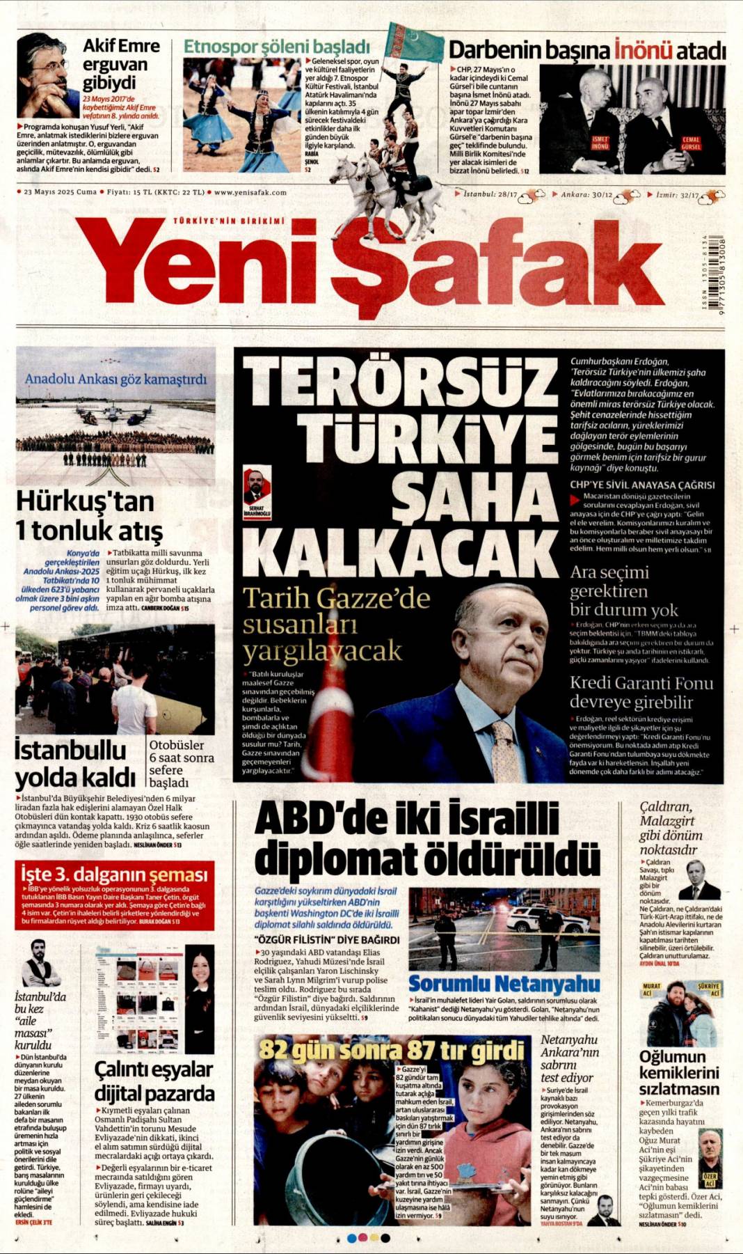Rüşvet çarkının faturası halka kesildi: 23 Mayıs 2025 Cuma gazete manşetleri 16