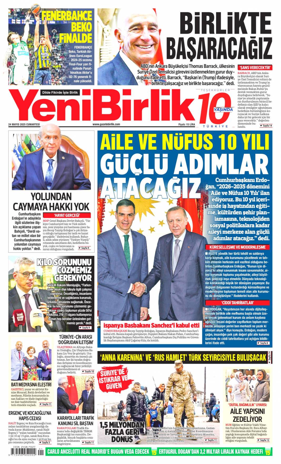 TSK'da Fetö sızıntısına büyük darbe: 24 Mayıs 2025 Cumartesi gazete manşetleri 14
