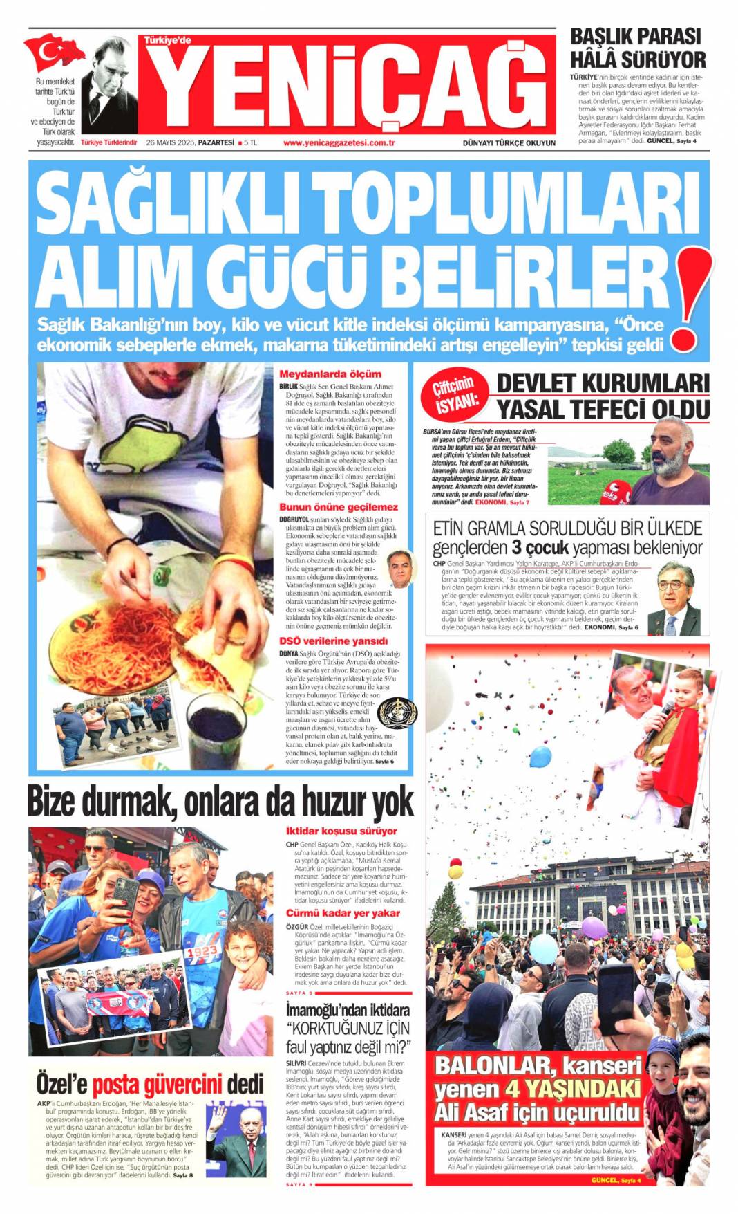 Savcıya Papalı Ağacalı tehdit: 26 Mayıs 2025 Pazartesi, güncel gazete manşetleri 15