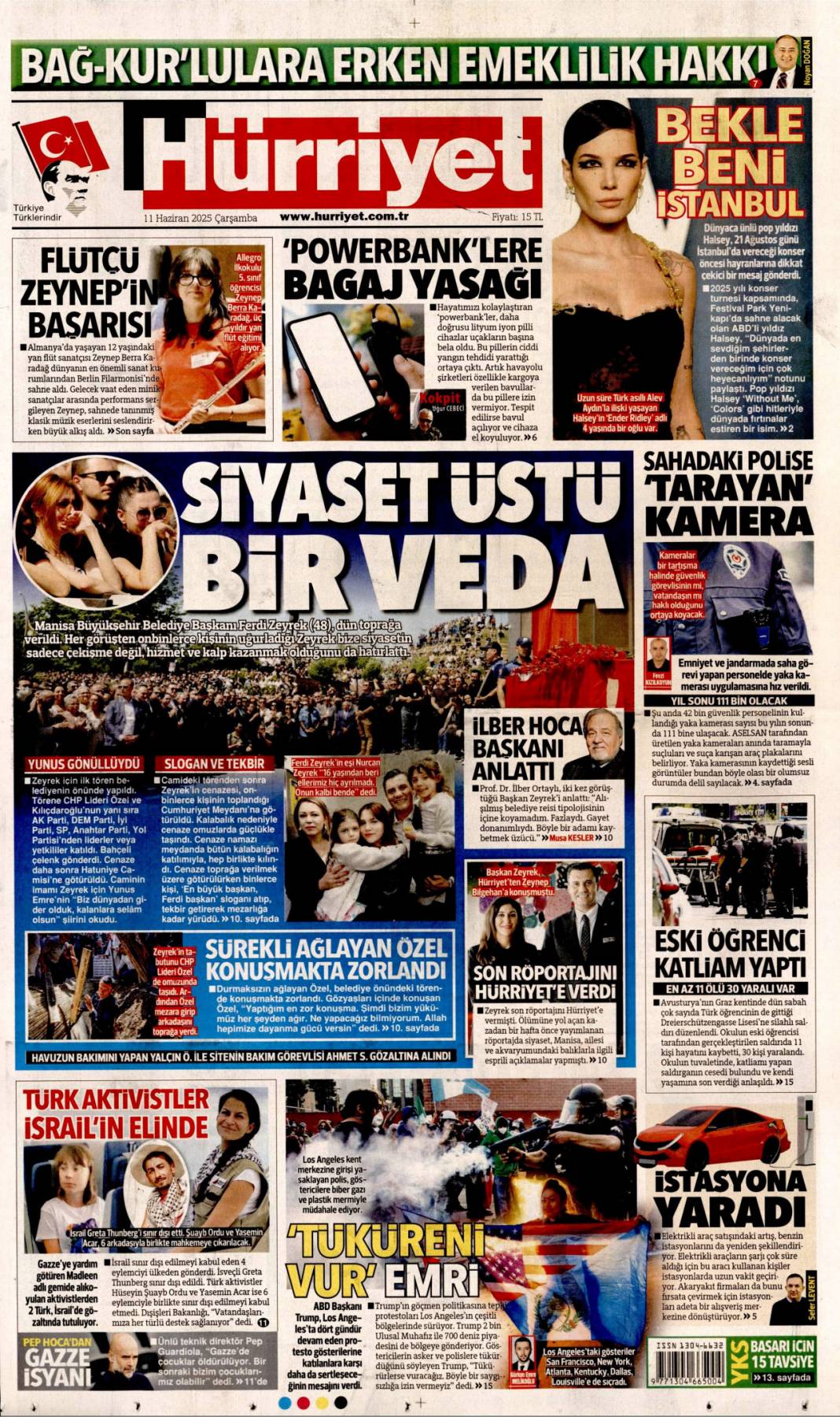 AB'ye Türk Kalkanı, Türk İHA'ları Paris'te: 11 Haziran 2025 gazete manşetleri 2