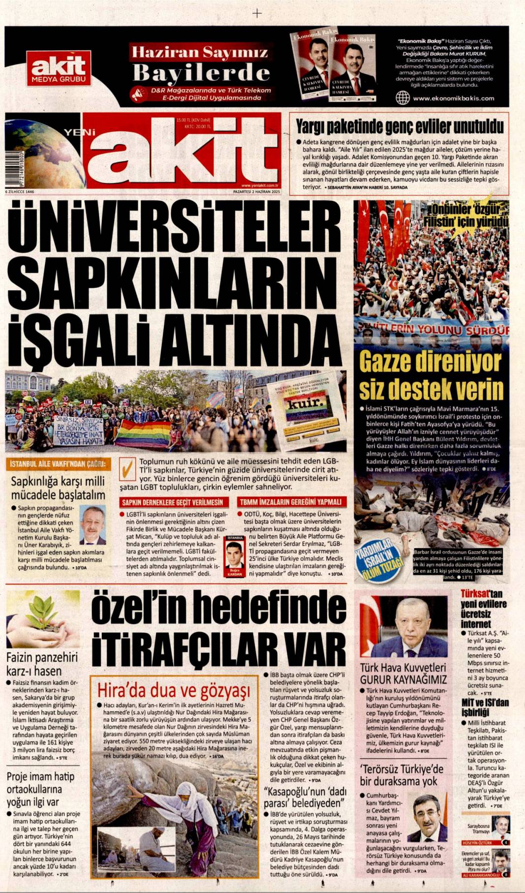 Af Bayrama Yetişir mi? 27 Bin Mahkümun gözü mecliste: 2 Haziran 2025 gazete manşetleri 10