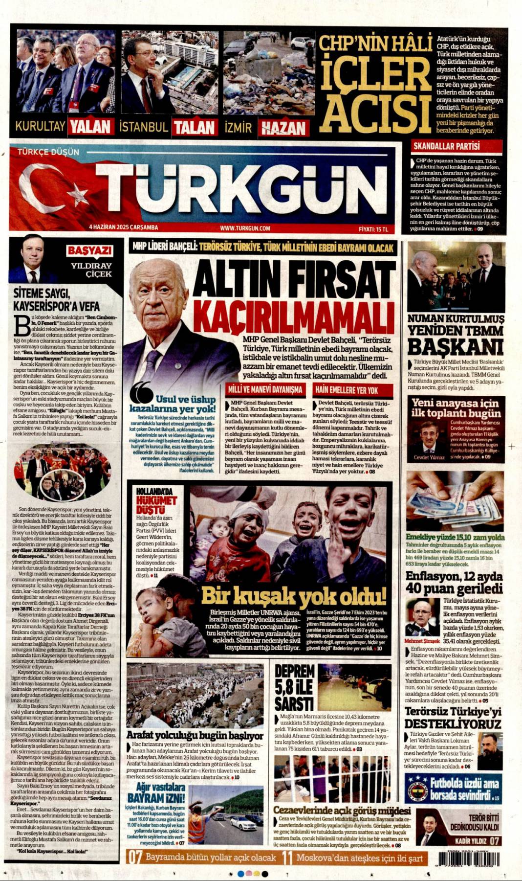 Kılıçdaroğlu geleceğine kayyum gelsin: 4 Haziran 2025 gazete manşetleri 11