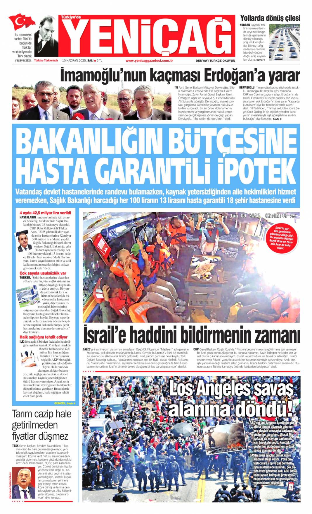 Soykırıma karşı küresel intifada: 10 Haziran 2025 gazete manşetleri 12