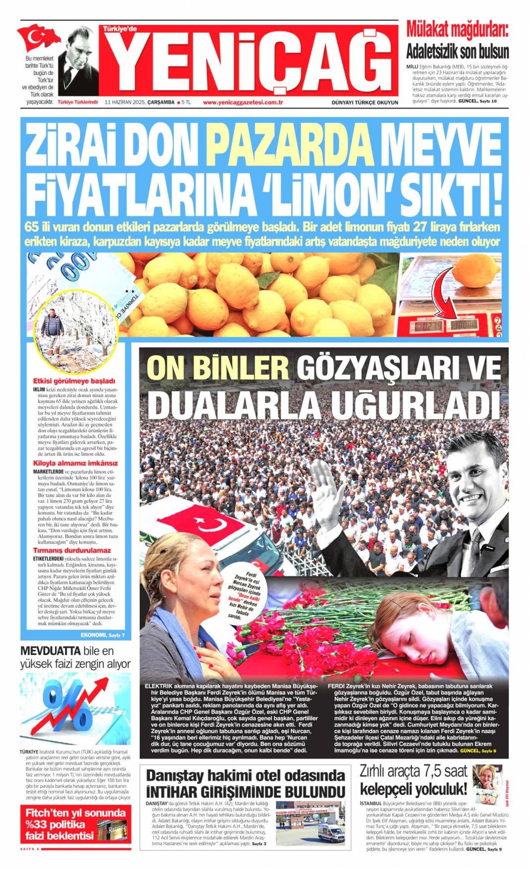 AB'ye Türk Kalkanı, Türk İHA'ları Paris'te: 11 Haziran 2025 gazete manşetleri 12