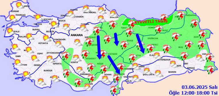 Meteoroloji o illeri uyardı: Sağanak geliyor, su baskınlarına dikkat! Bugün hava nasıl, Salı günü hava nasıl olacak? 11