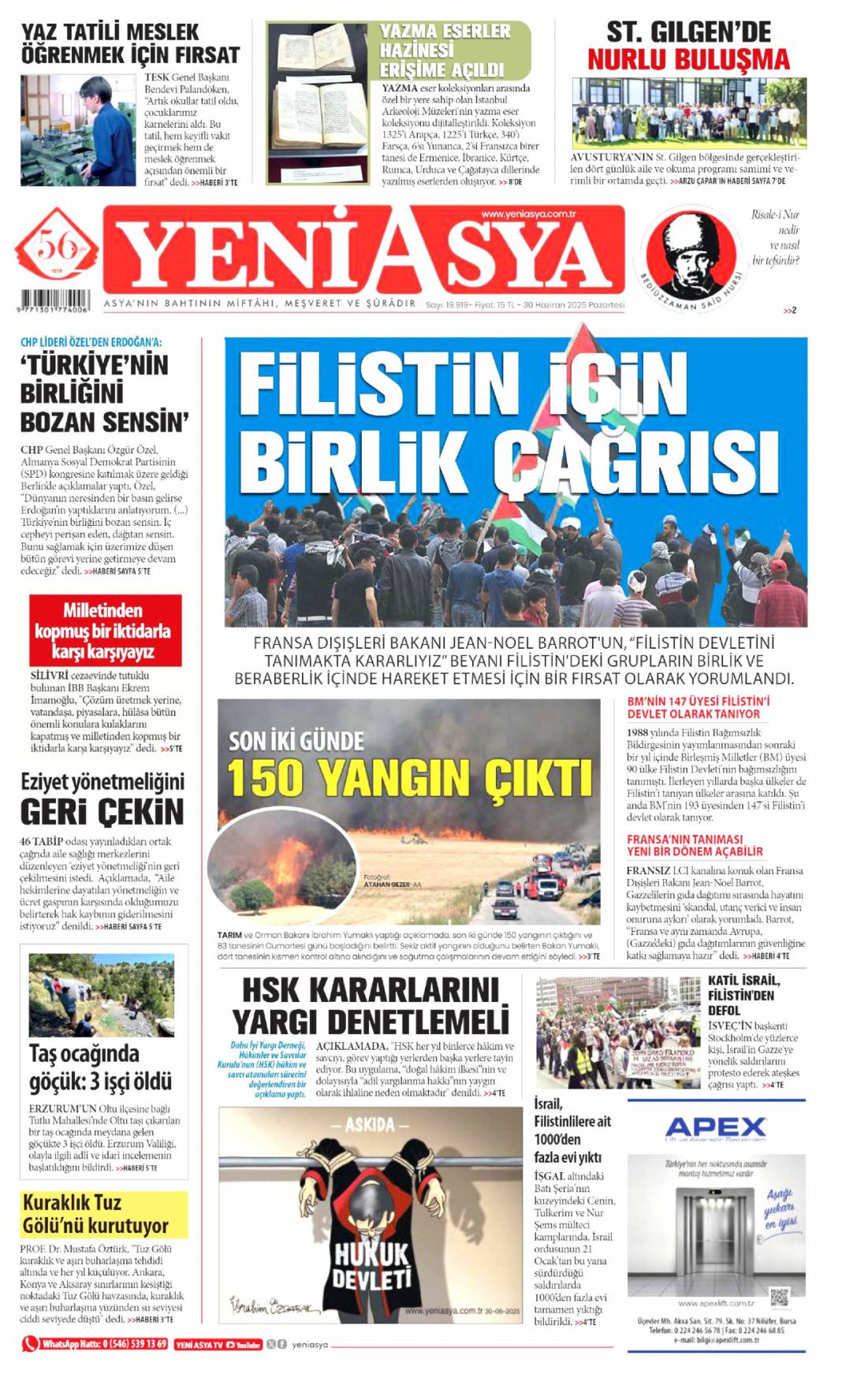 Şaibeli kongre CHP'yi ağır yaraladı: 30 Haziran 2025 gazete manşetleri 14