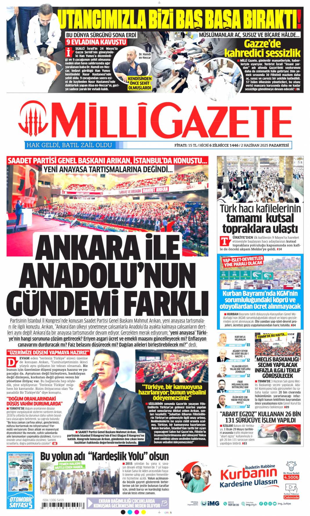 Af Bayrama Yetişir mi? 27 Bin Mahkümun gözü mecliste: 2 Haziran 2025 gazete manşetleri 14