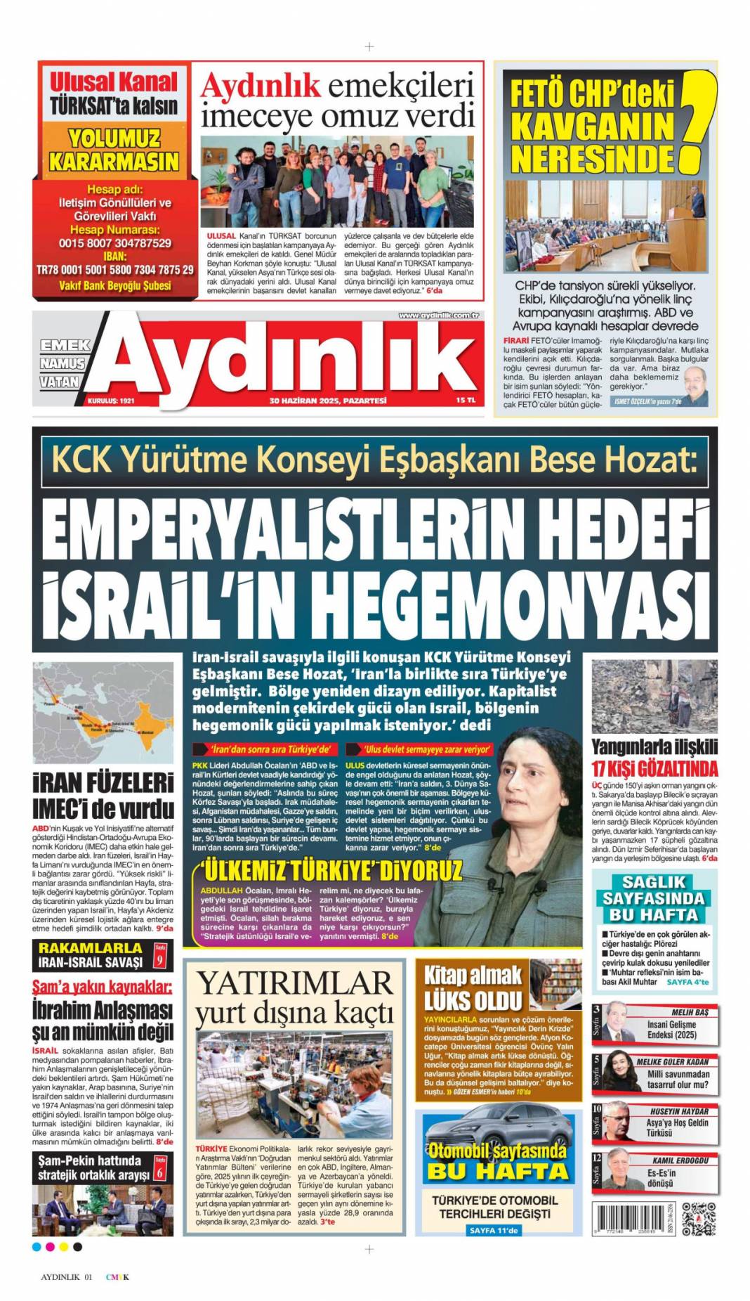 Şaibeli kongre CHP'yi ağır yaraladı: 30 Haziran 2025 gazete manşetleri 15