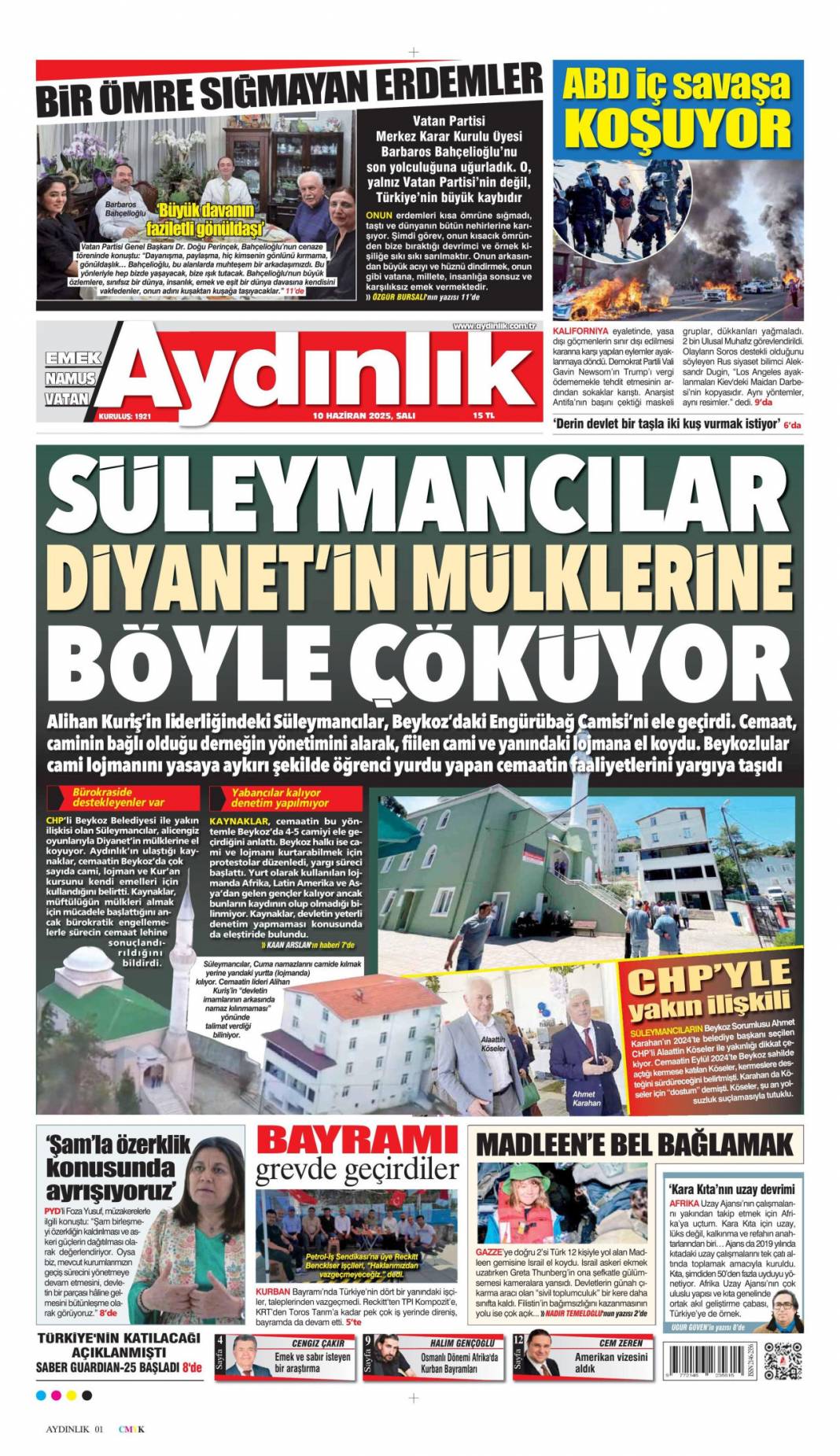 Soykırıma karşı küresel intifada: 10 Haziran 2025 gazete manşetleri 15