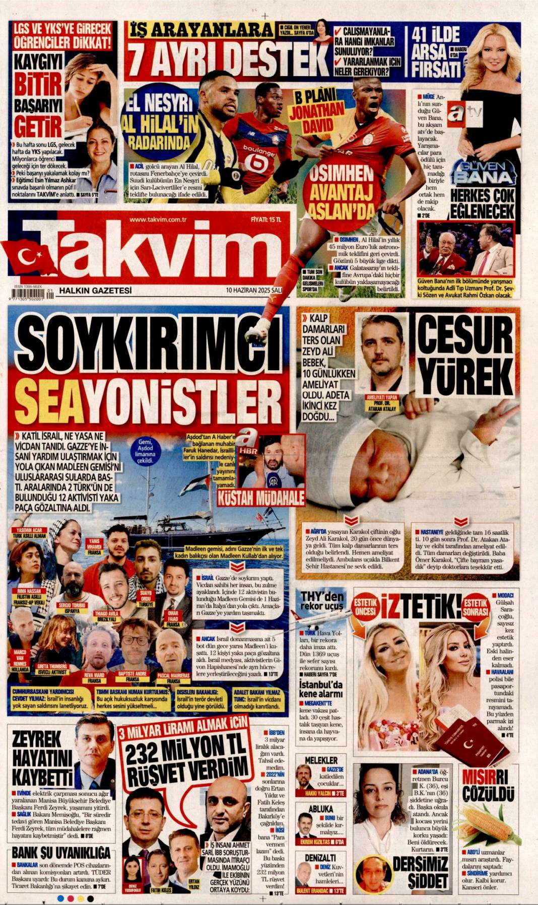 Soykırıma karşı küresel intifada: 10 Haziran 2025 gazete manşetleri 18