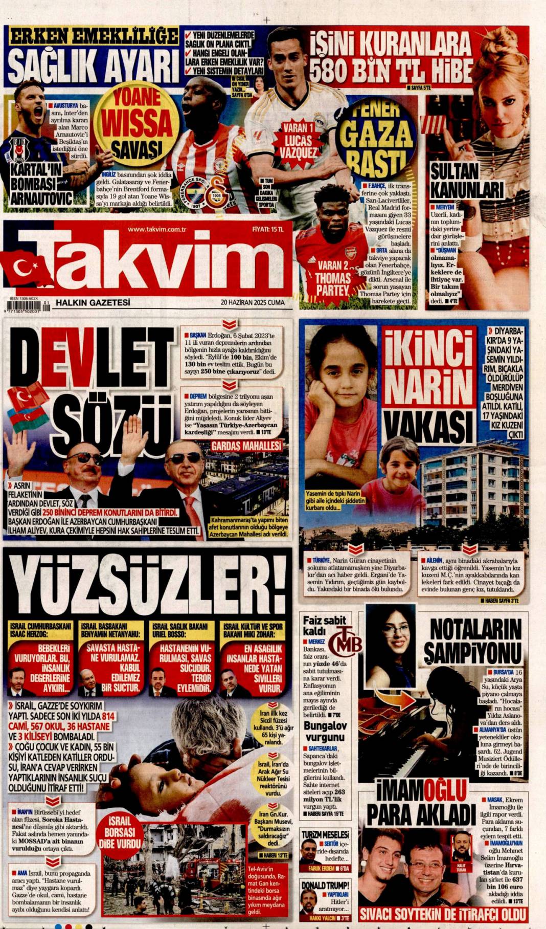 Kardeşlik mahallesi, 250 bininci konut sahibine teslim: 20 Haziran 2025 gazete manşetleri 18
