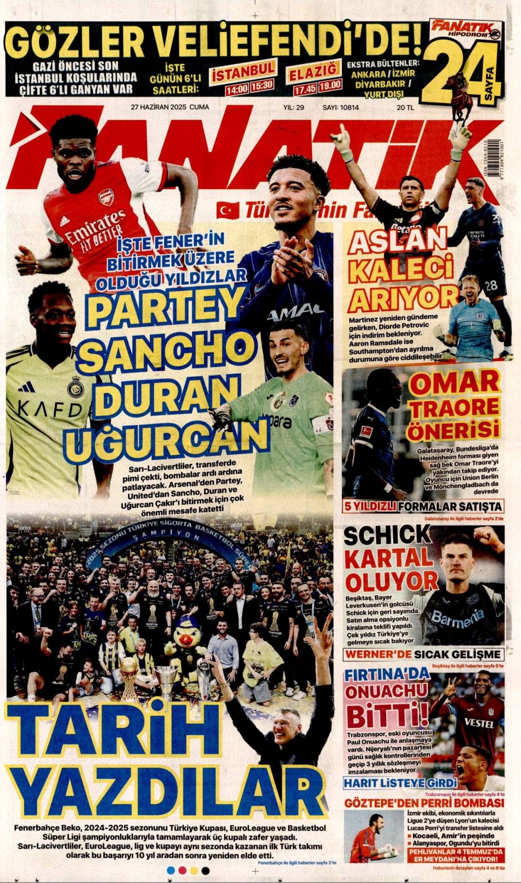 'CHP karşı çıktı biz yaptık' 27 Haziran 2025 gazete manşetleri 19