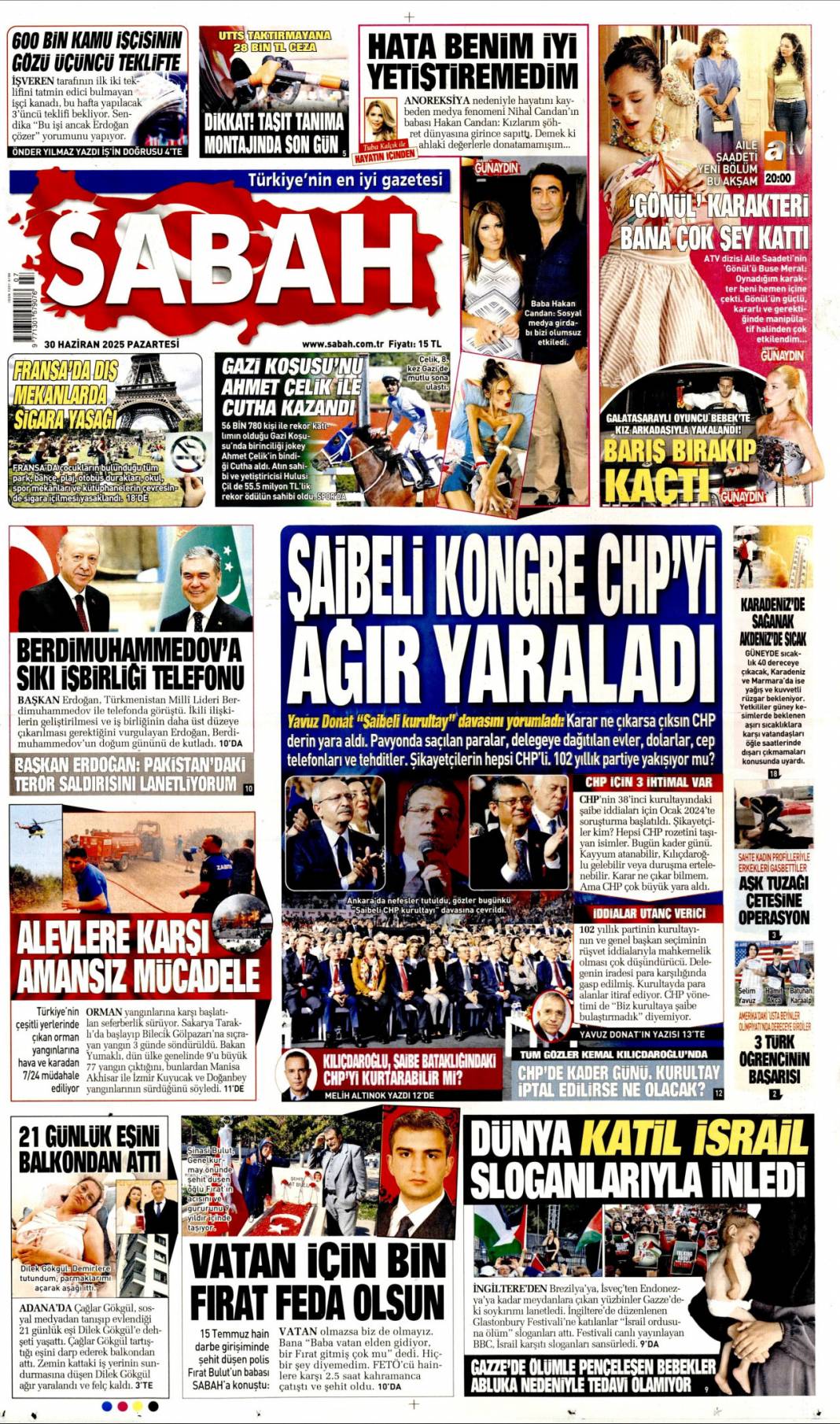 Şaibeli kongre CHP'yi ağır yaraladı: 30 Haziran 2025 gazete manşetleri 1