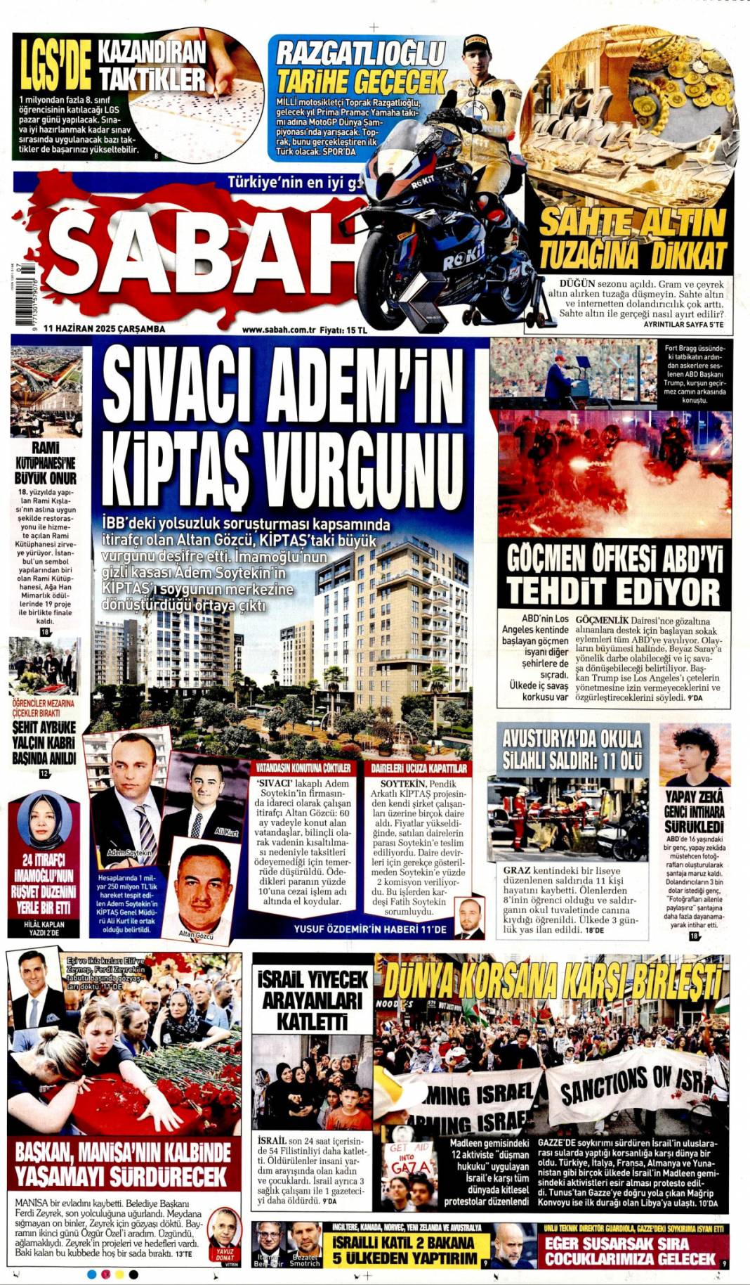 AB'ye Türk Kalkanı, Türk İHA'ları Paris'te: 11 Haziran 2025 gazete manşetleri 3