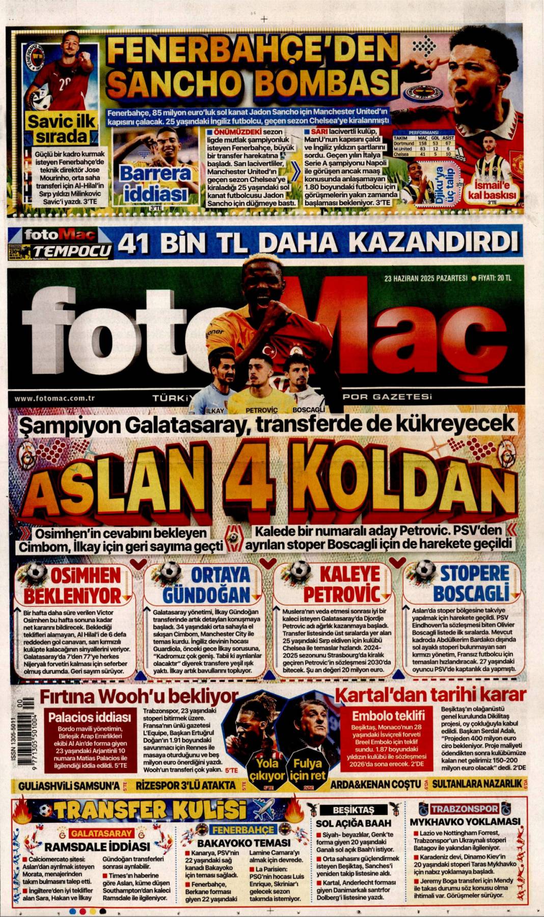 Dünya tetikte! ABD İran'ı vurdu kriz derinleşiyor: 23 Haziran 2025 gazete manşetleri 20