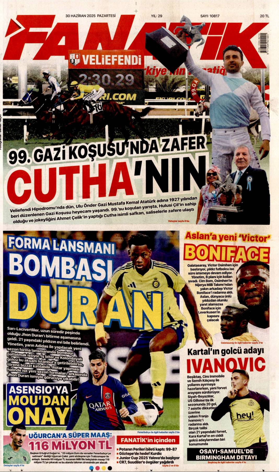 Şaibeli kongre CHP'yi ağır yaraladı: 30 Haziran 2025 gazete manşetleri 24
