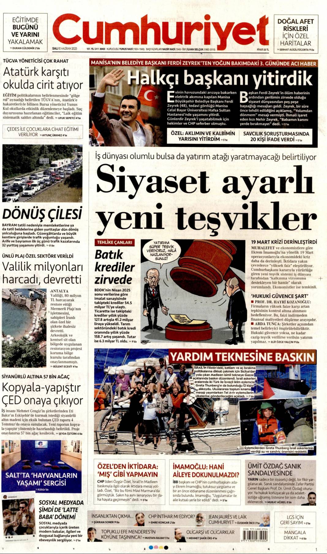 Soykırıma karşı küresel intifada: 10 Haziran 2025 gazete manşetleri 4