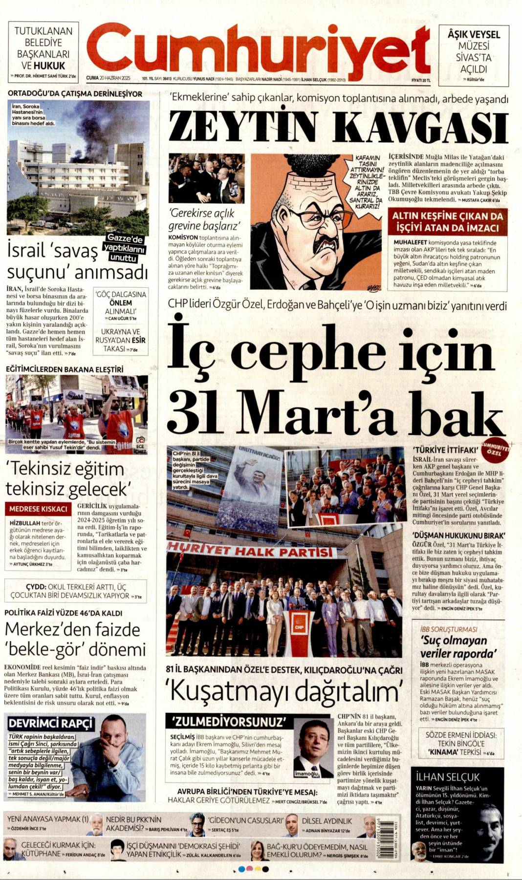 Kardeşlik mahallesi, 250 bininci konut sahibine teslim: 20 Haziran 2025 gazete manşetleri 4