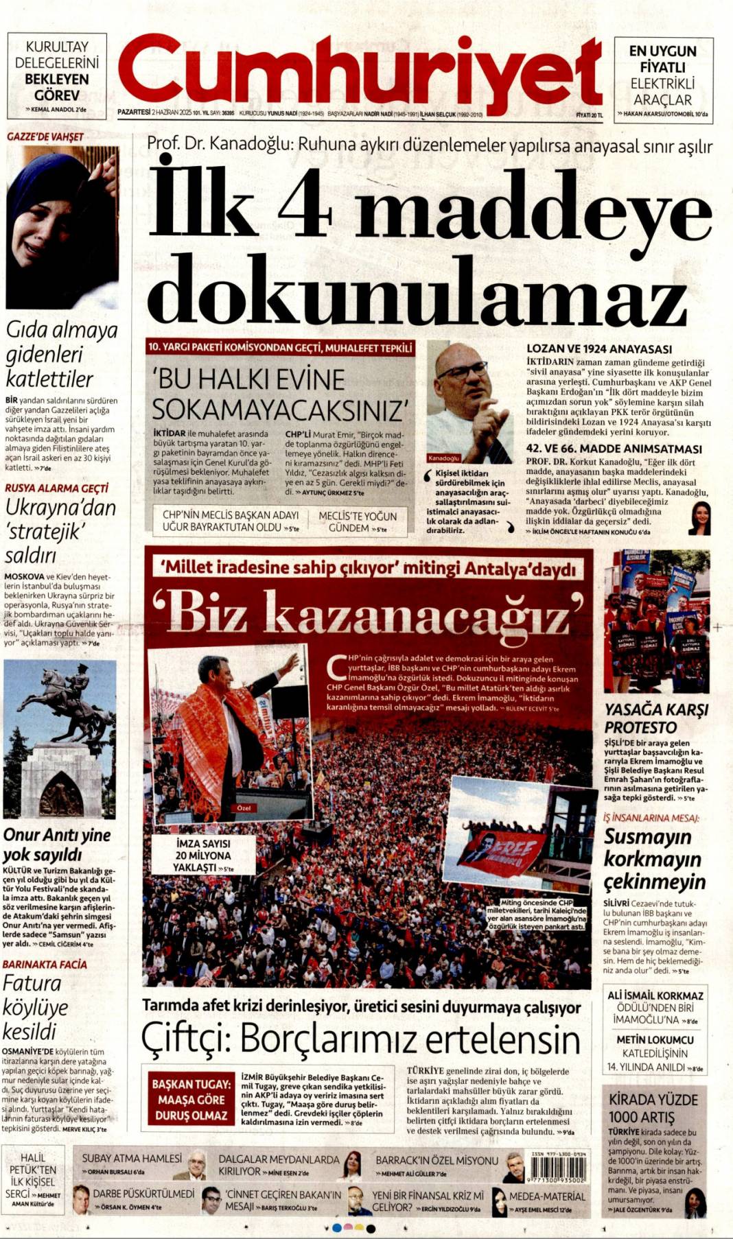 Af Bayrama Yetişir mi? 27 Bin Mahkümun gözü mecliste: 2 Haziran 2025 gazete manşetleri 4