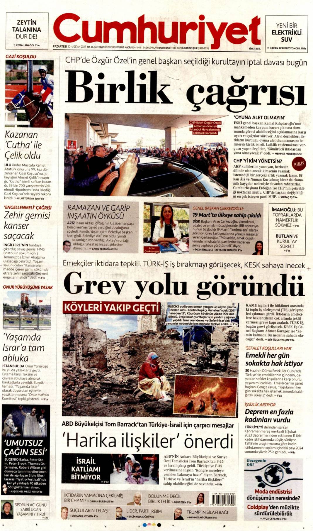 Şaibeli kongre CHP'yi ağır yaraladı: 30 Haziran 2025 gazete manşetleri 5