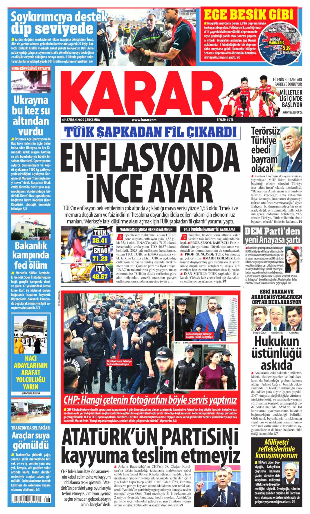 Kılıçdaroğlu geleceğine kayyum gelsin: 4 Haziran 2025 gazete manşetleri 7