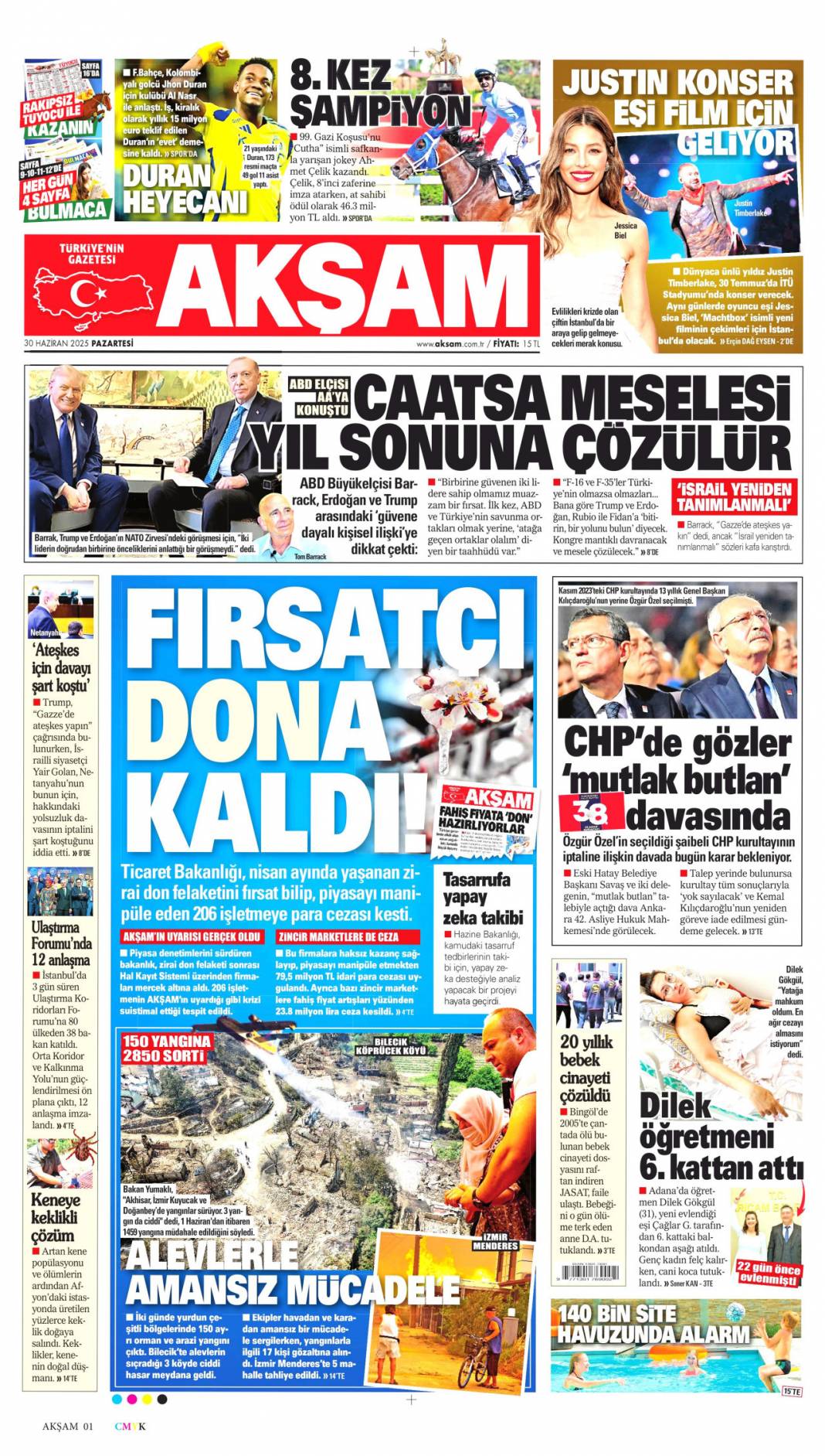 Şaibeli kongre CHP'yi ağır yaraladı: 30 Haziran 2025 gazete manşetleri 7
